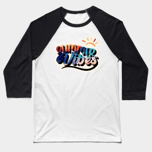 Summer vibes retro Summer vacation design Baseball T-Shirt